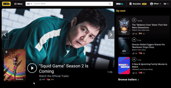 Adding a title to watch list