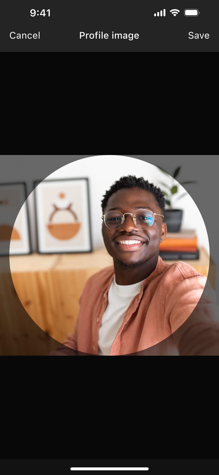 Edit profile image on iOS