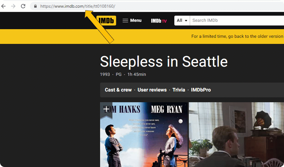 Example of title URL