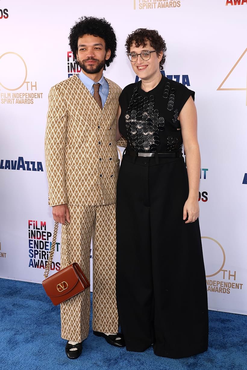 Jane Schoenbrun and Justice Smith at an event for 40th Film Independent Spirit Awards (2025)